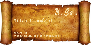 Mileh Csanád névjegykártya